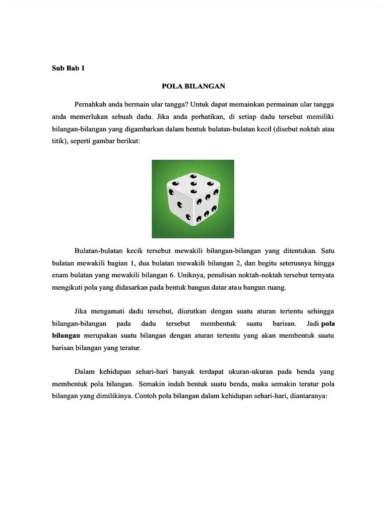 Materi Pola Bilangan Part 1 | PDF