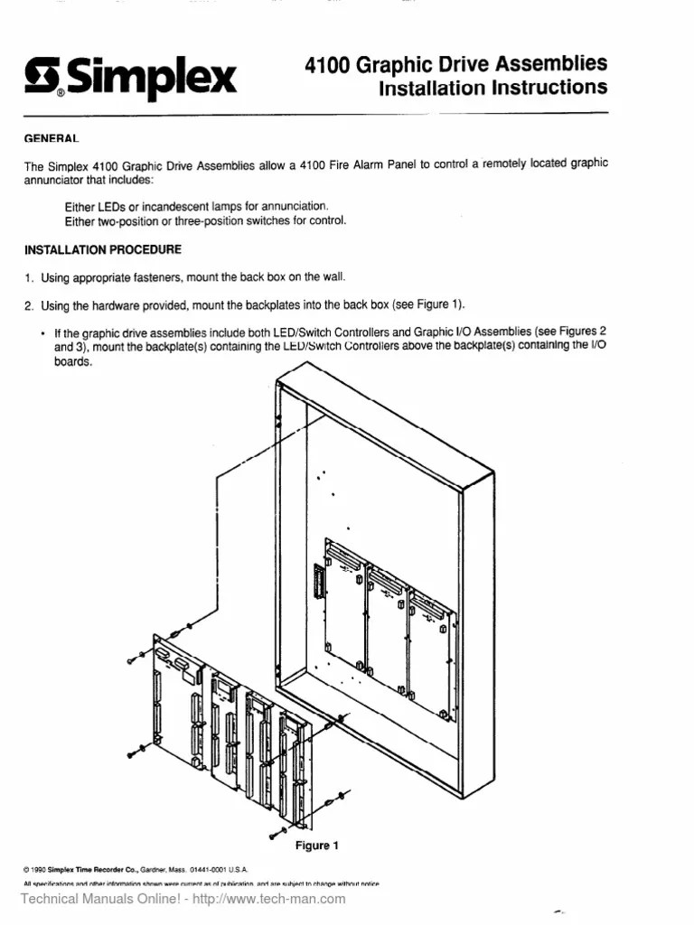 Fire alarm technicians install, maintain and repair devices that warn occupants of fire. Simplex 4100 Graphic Drive Installation Instructions Pdf Electronic Engineering Manufactured Goods