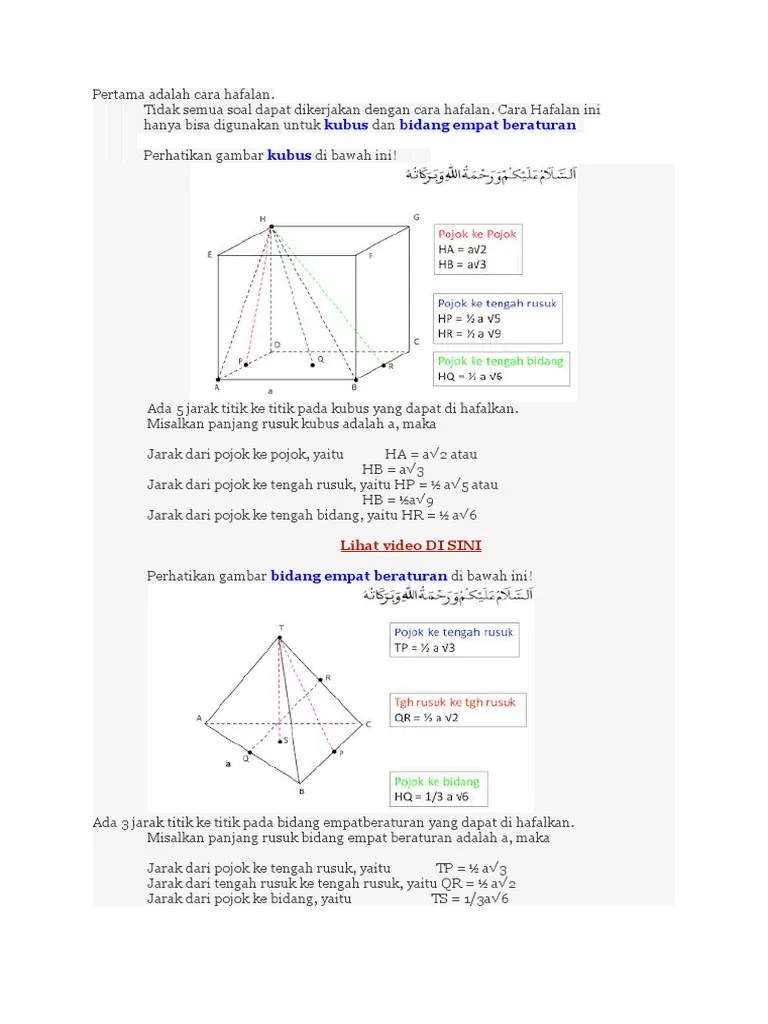 Rumus Cepat Dimensi Tiga | PDF