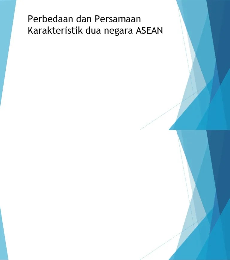 Persamaan Dan Perbedaan Karakteristik Negara Asean | PDF