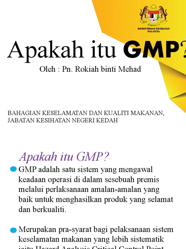 Di barabai terkenal dengan apam dan kacang jaruknya. 1 Apakah Itu Gmp