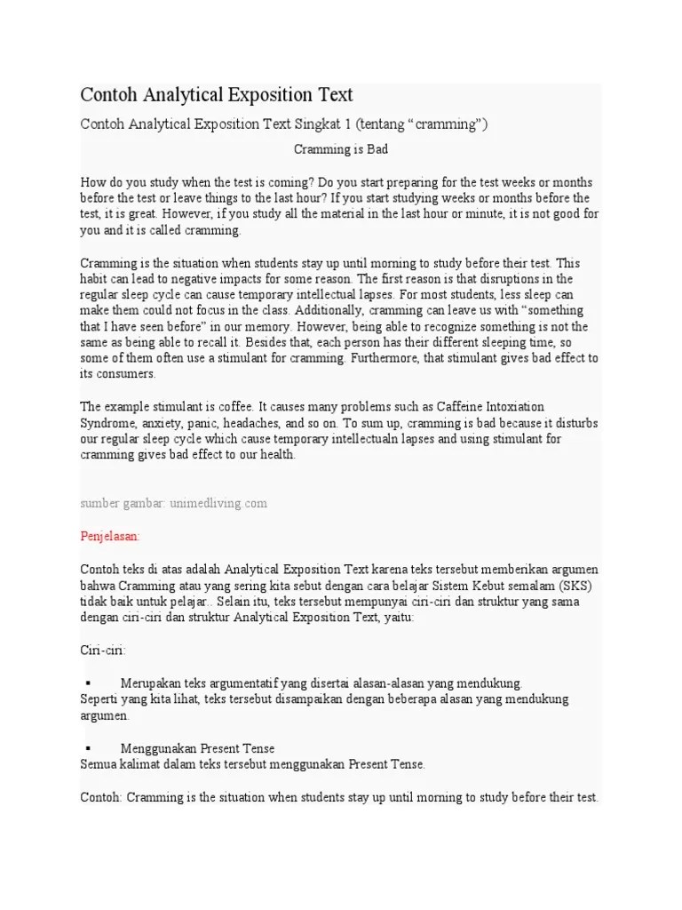 Cek contohnya di bawah ini: Contoh Analytical Exposition Text Pdf Sleep Kidney