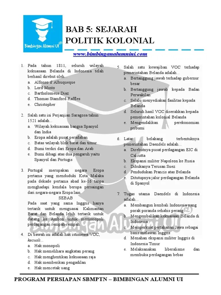 BAB 5 POLITIK KOLONIAL-dikonversi | PDF