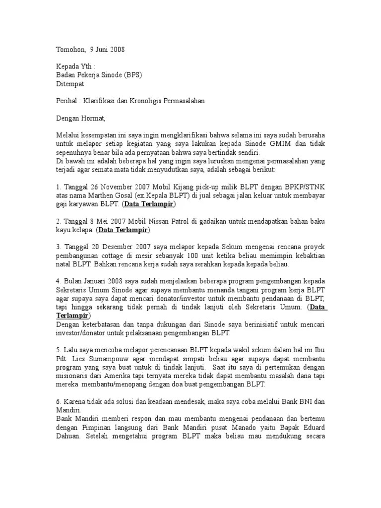 Besar harapan kami agar permohonan izin penggunaan tempat ini dikabulkan sehingga kegiatan ini bisa terlaksana. Surat Klarifikasi Pdf