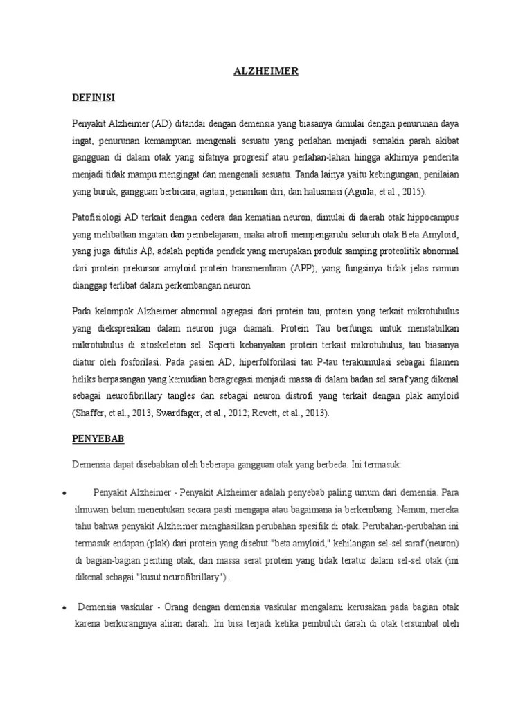 Tugas - Farter Alzheimer Sigit 2018141016 | PDF