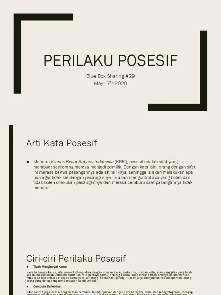 Possesive Behavior | PDF