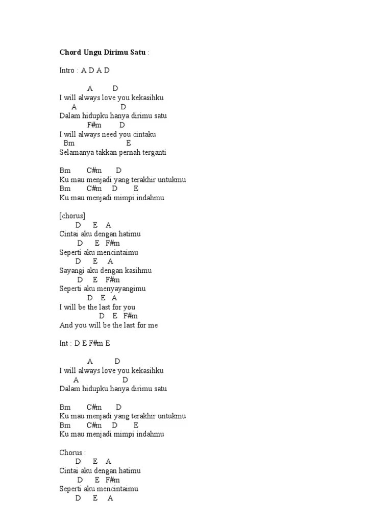 Am g c membuka hatimu untuk terima cintaku. Chord Ungu Dirimu Satu Pdf