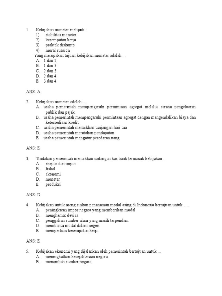 ○ pengeluaran pemerintah dan perpajakan dipertimbangkan sebagai suatu hal terpisah. Kebijakan Fiskal Moneter Pdf