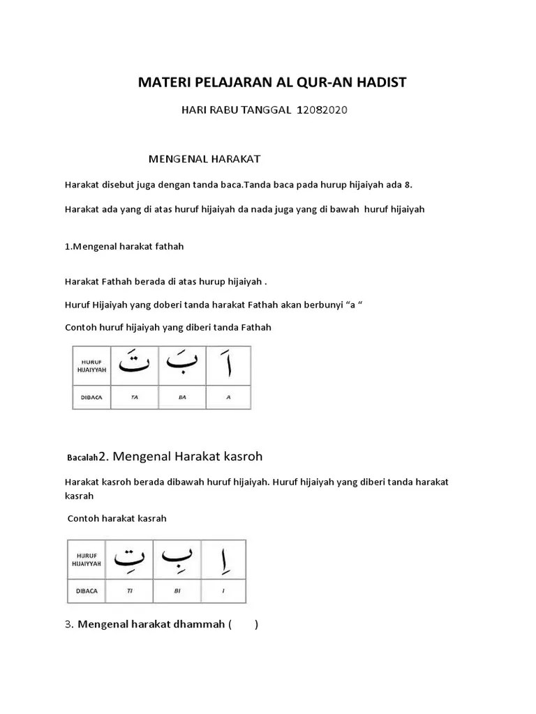 Mengenal Harakat Fathah | PDF