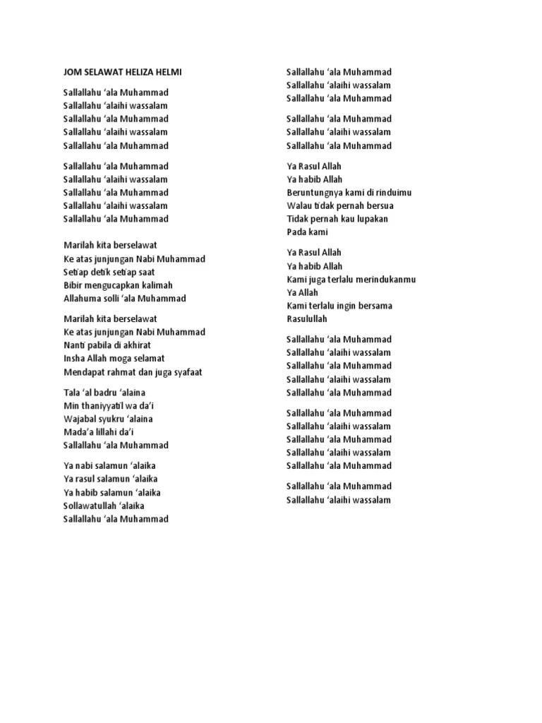 Lirik Lagu Sambutan Maulidur Rasul | PDF