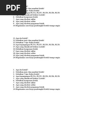 Apa Itu Listrik | PDF