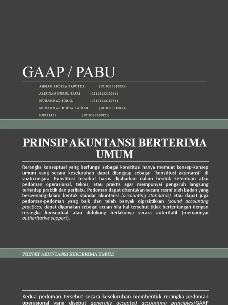 GAAP PABU KEL 6 - Teori Akuntansi | PDF