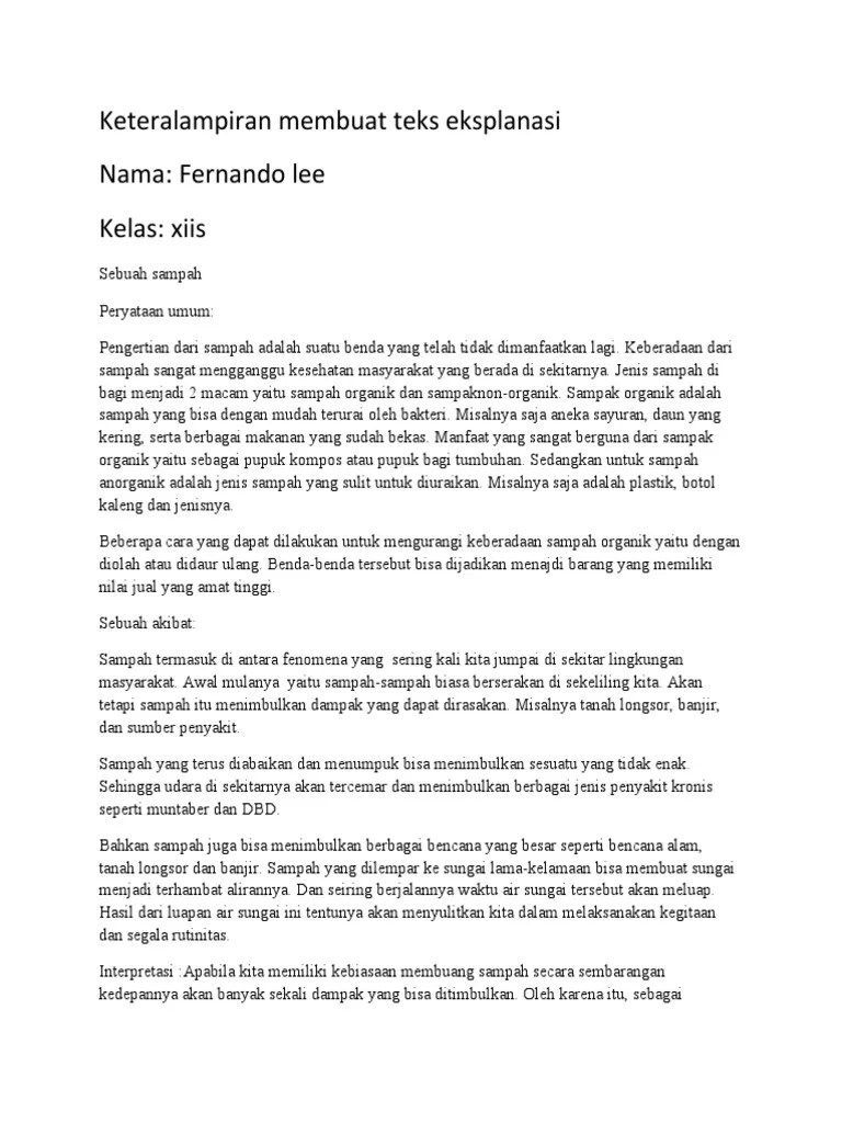 Keteralampiran Membuat Teks Eksplanasi | PDF