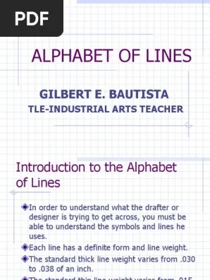 Grade 8 technology and livelihood education (tle) student like you ought to possess,. Alphabet Of Lines Pdf Drawing Length