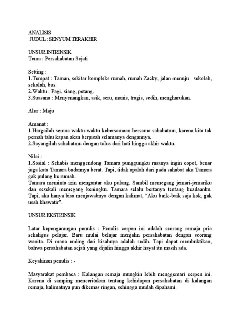 Senyum Terakhir Analisis | PDF