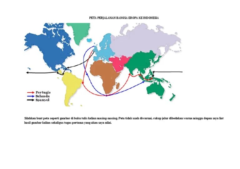 Peta Perjalanan Bangsa Eropa Ke Indonesia | PDF