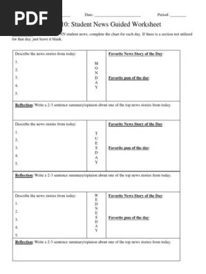 Fill out, securely sign, print or email your cnn 10 student news worksheet instantly with signnow. Cnn Student News Worksheet Avid Pdf News Communication