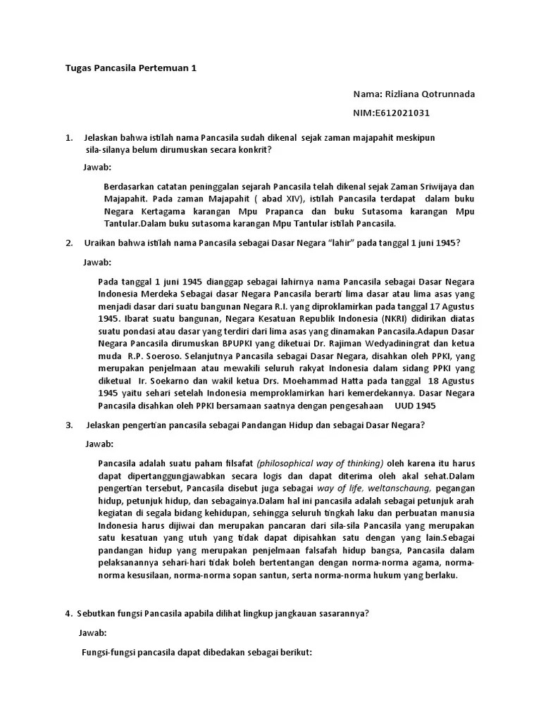 Dai nippon bersiasat dengan menjanjikan kemerdekaan . Softfile Pancasila Pertemuan 1 17 Rizliana Qotrunnada Pdf