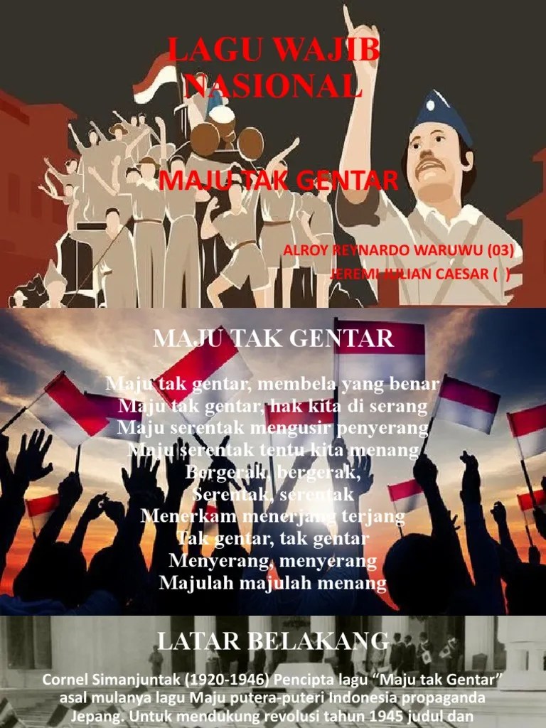 Profil cornel simanjuntak, pencipta lagu maju tak gentar dan sorak sorak bergembira, simak selengkapnya dalam artikel berikut ini. Maju Tak Gentar