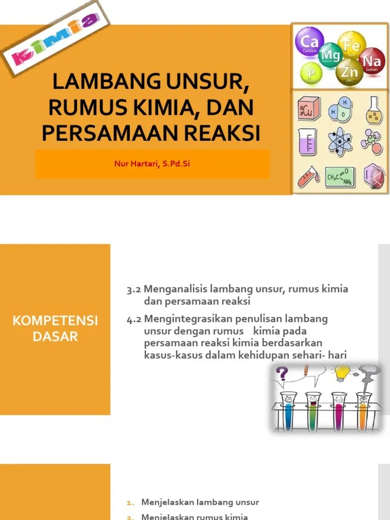 LAMBANG UNSUR Dan RUMUS KIMIA | PDF