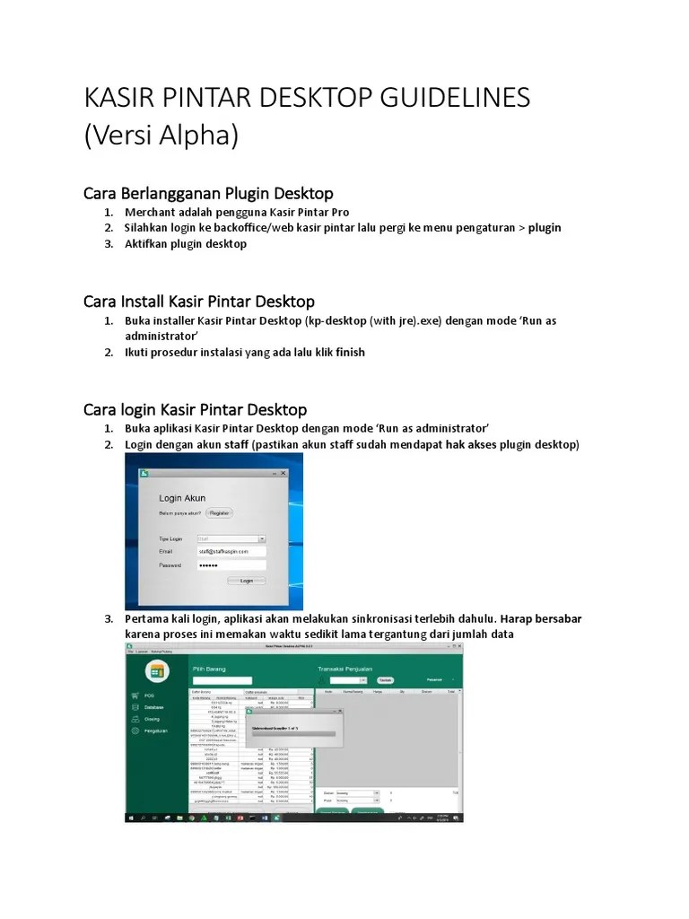 Kasir Pintar Desktop Guidelines | PDF