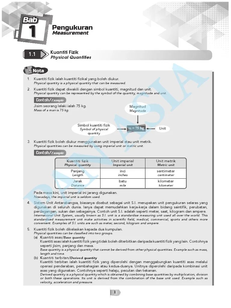 Modul A+ Fizik Tingkatan 4 Kssm Jawapan  Skema Jawapan Modul A Fizik