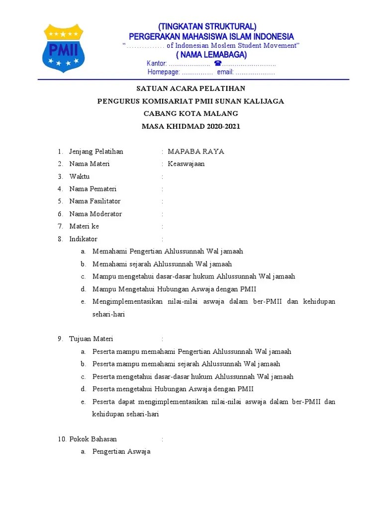FORMAT SAP Aswaja | PDF