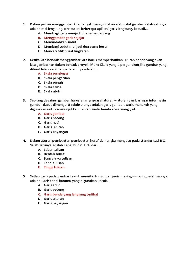 Soal Tambahan Gambar Teknik | PDF