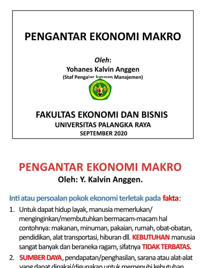 Pengantar Ekonomi Makro | PDF