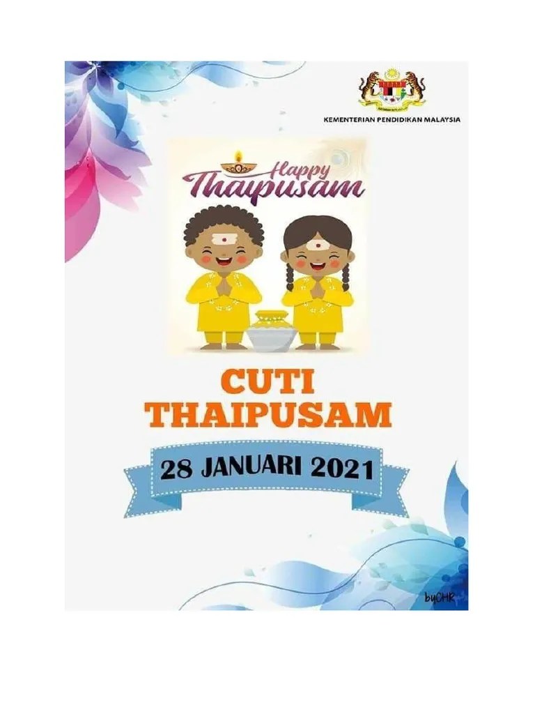 The television, newspapers, radio, magazines and posters were the medium that had the most percentage of audiences compared to tourism articles, billboards, . Pdpr Cuti Thaipusam Pdf