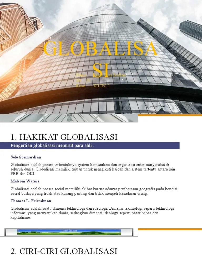 Globalisasi Dan Perubahan Komunitas Lokal