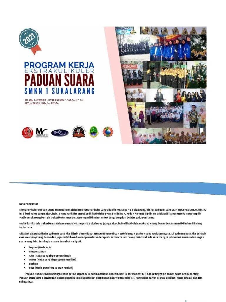 Program Kerja Ekskul PADUS | PDF