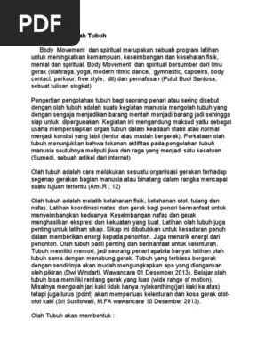 Perhatikan uraian mengenai pola lantai berikut: Olah Tubuh