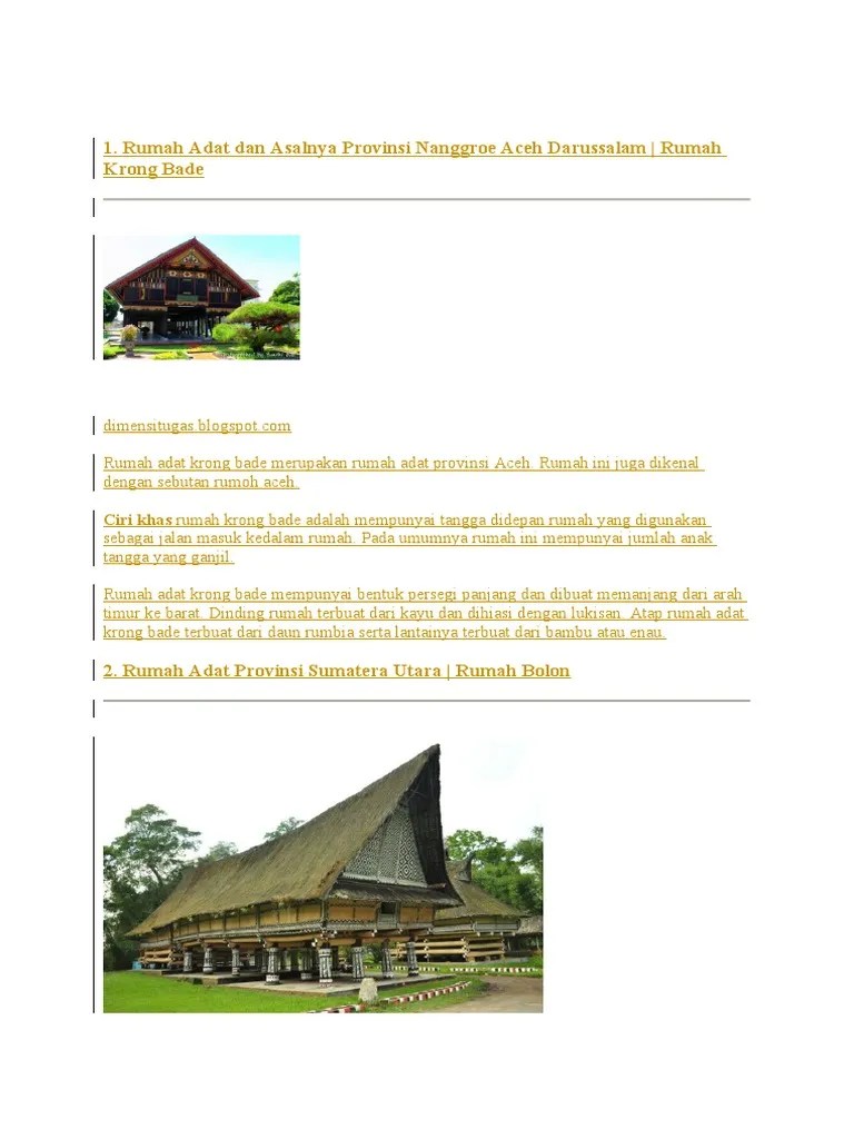 Rumah Adat | PDF