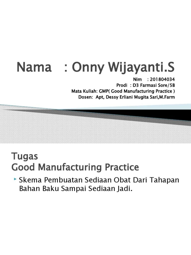 GMP (Onny W.S) | PDF