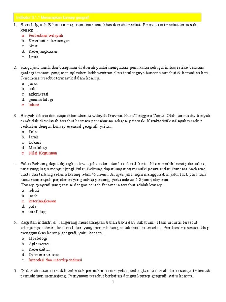 X IPS BAB 1 Pengetahuan Geografi | PDF