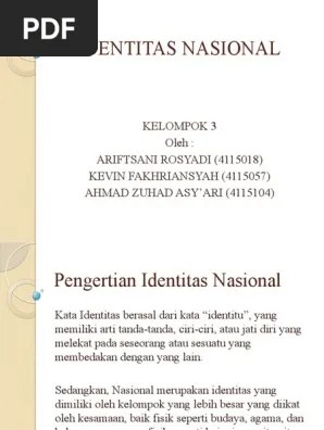 Identitas Nasional (PKN) | PDF