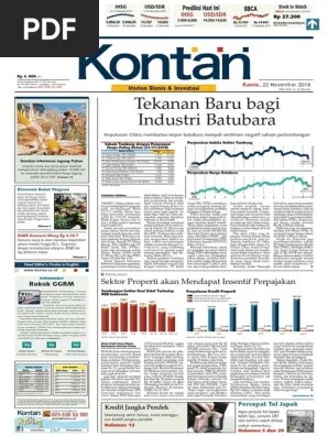 Kontan Harian Edisi 22-11-2018 | PDF