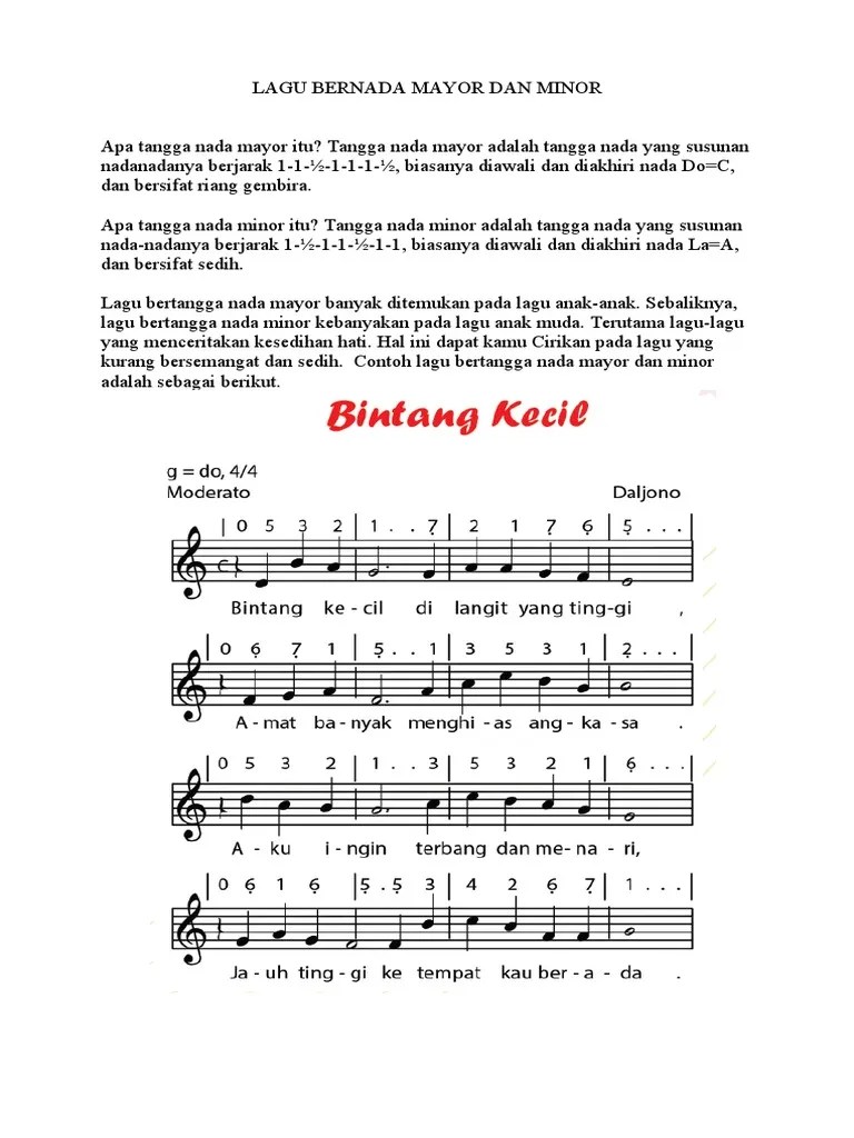 Lagu Bernada Mayor Dan Minor | PDF