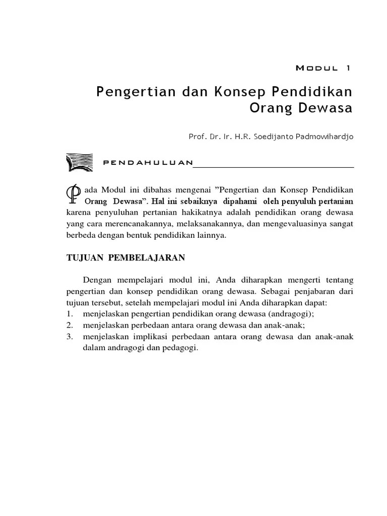 Modul Pendidikan Org Dewasa | PDF