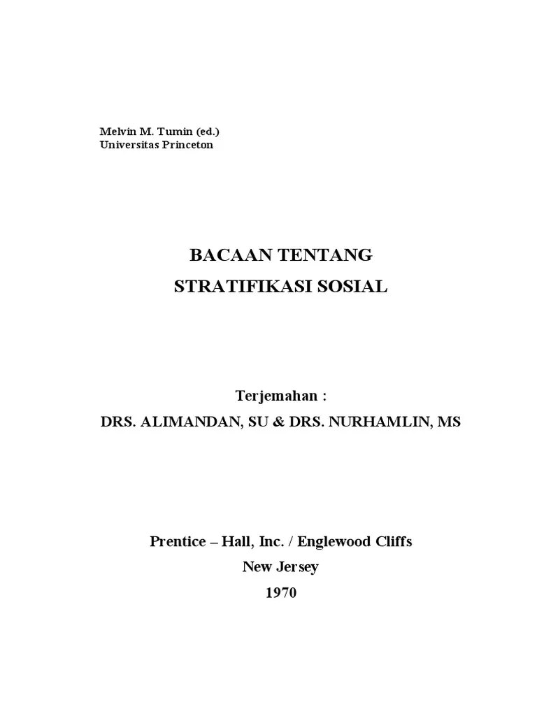 BUKU TOEMIN - Stratifikasi Sosial | PDF