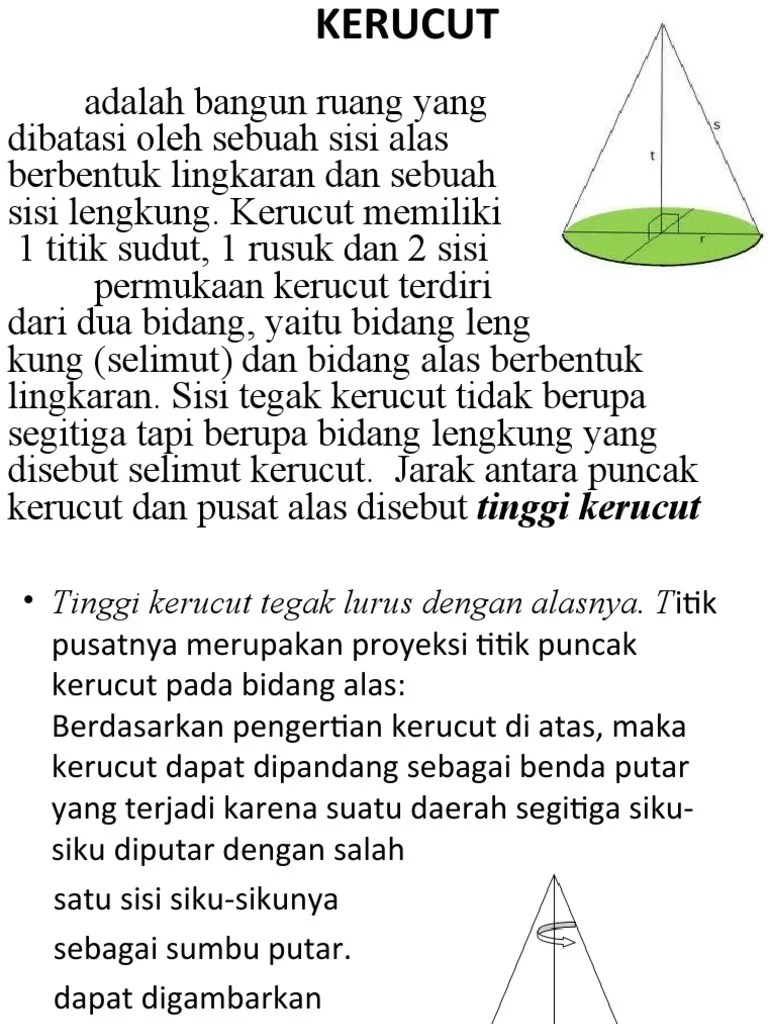 Pert 6. Kerucut | PDF