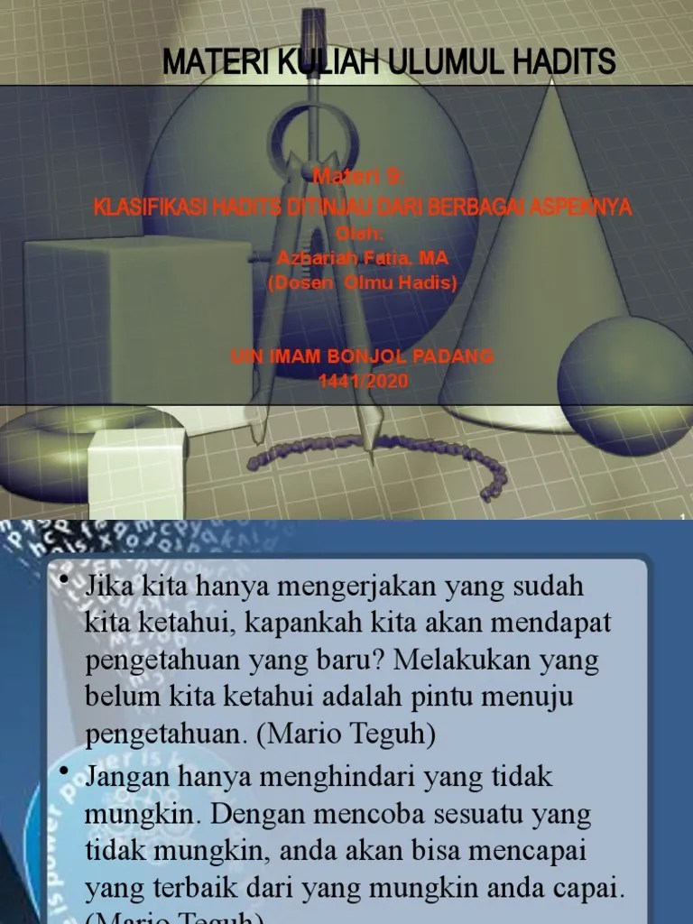 3 Klasifikasi Hadis | PDF