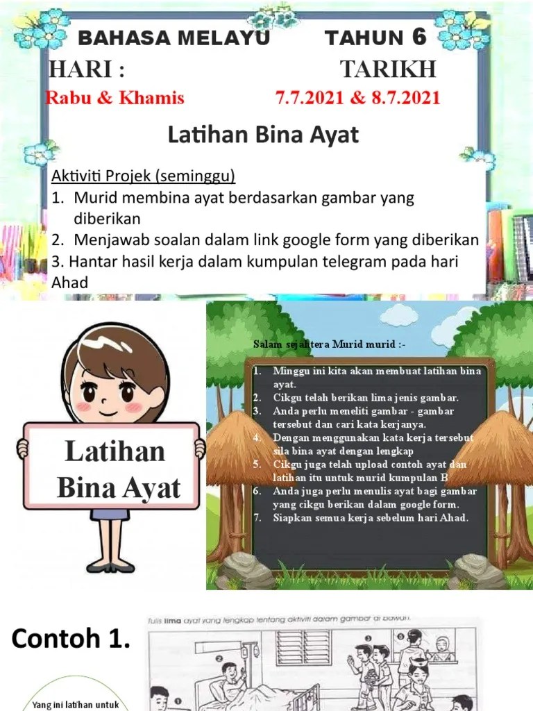 Latihan Bahasa Melayu Tahun 6 Bina Ayat / Lembaran Pbd Bm Thn 6 Membalik Buku Halaman 1 21 Anyflip
