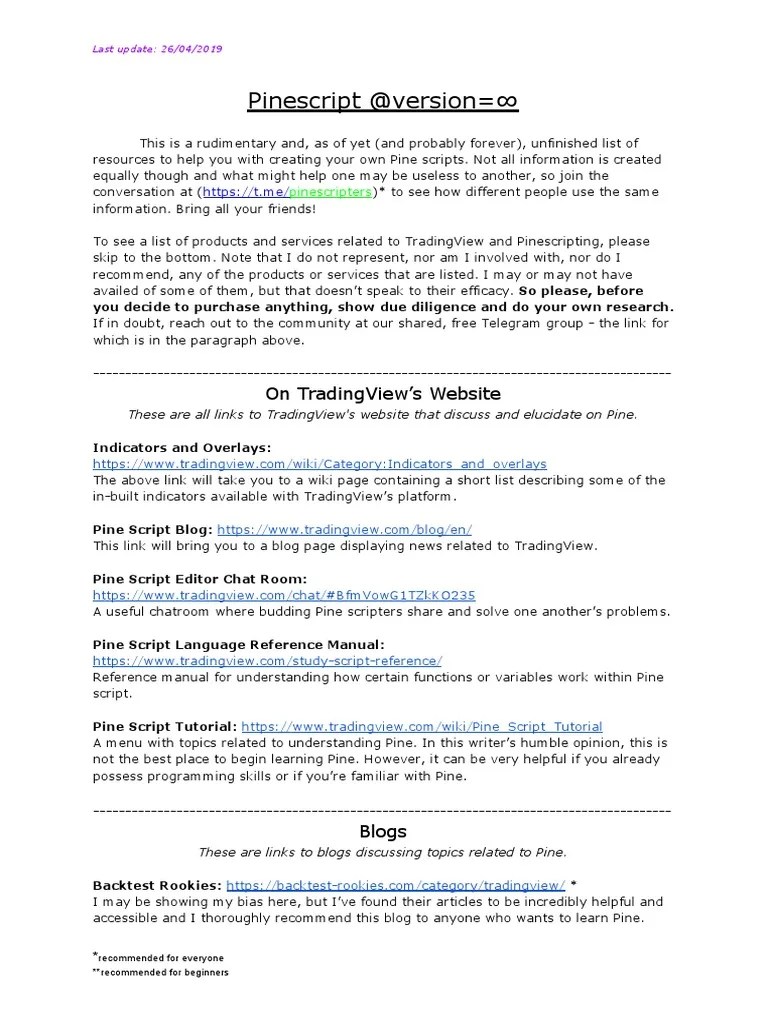 Viimeisimmät twiitit käyttäjältä tradingview (@tradingview). Pinescript Resources Pdf Internet Forum You Tube