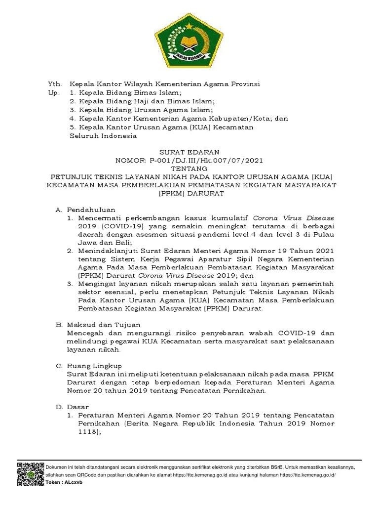 Kota padang berlaku ppkm level 2, ini aturan yang baru jadi surat ini ditujukan ke bupati dan wali kota. Se Layanan Nikah Di Kua Pada Massa Ppkm Pdf