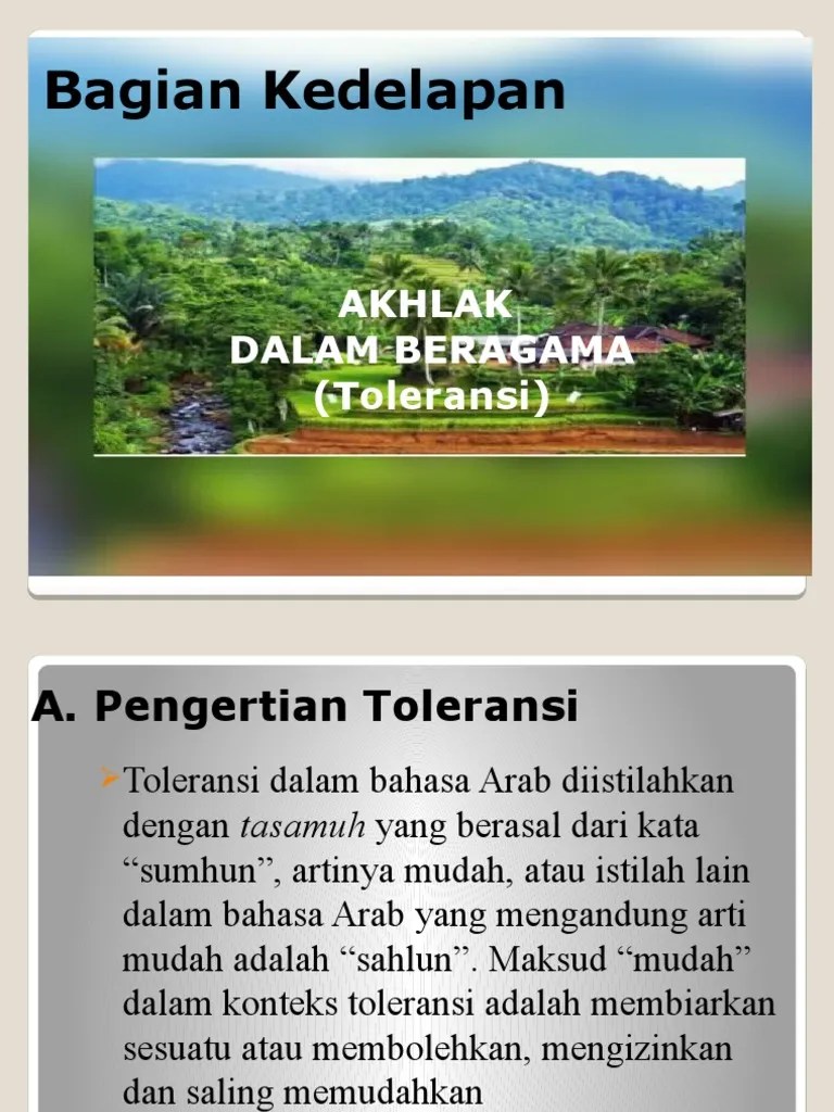 Bab VIII Akhlak DLM Beragama | PDF