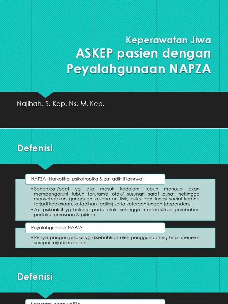 ASKEP KLIEN DENGAN Penyalahgunaan NAPZA | PDF