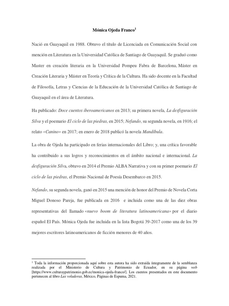 Me gustaría leer este libro en kindle Monica Ojeda Cuatro Cuentos Pdf