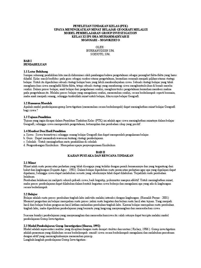 Contoh ptk ips smpdeskripsi lengkap. Ptk Ips Smp Pdf